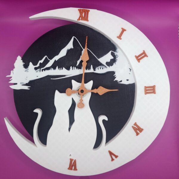 Cat lover modern wall clock - Image 3