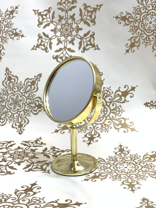 Rose Gold Round Table Mirror- Dual side