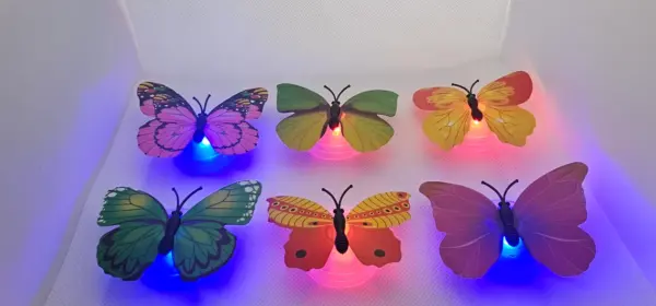 6 pcs Light up butterfly's - night light butterfly's - children's room décor - house décor - cute butterfly's - Image 3